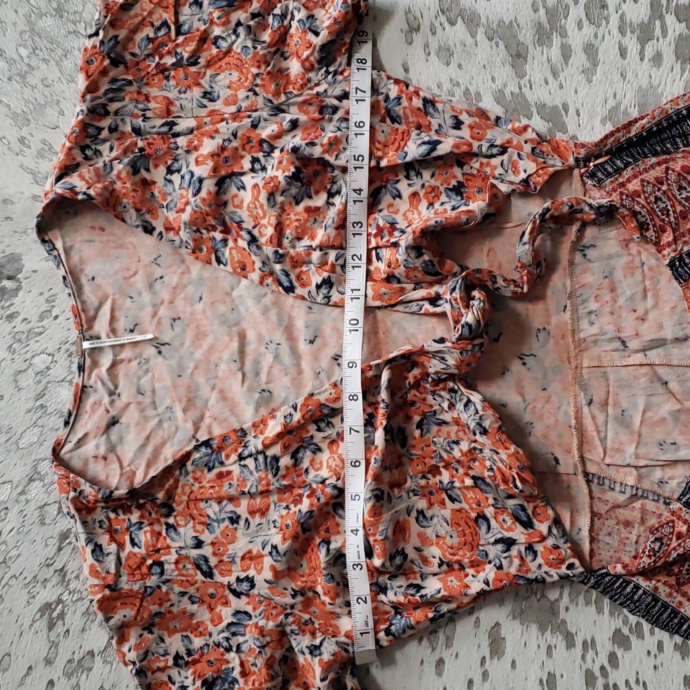 Free People Surf Date Floral Tie Romper Sz12 - Picture 6 of 9